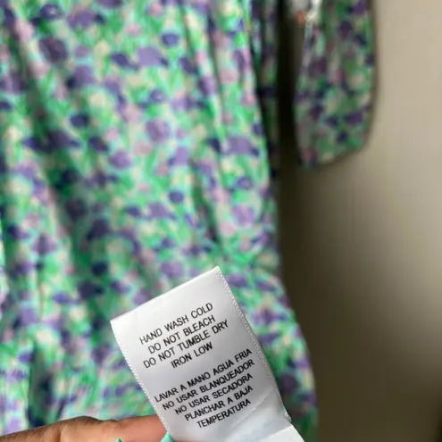 NEW Hyacinth House Tuckernuck Dress Blue Bellflower Tiered Maxi Dress Size XXS