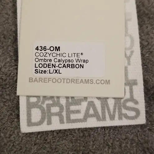 Barefoot Dreams CozyChic Lite Ombre Calypso Wrap Cardigan Loden Carbon L/XL NWT