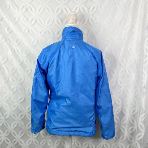 Marmot Women Lightweight Lined Packable Blue Hiking Jacket Size M