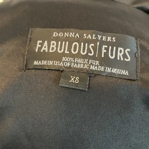 Donna Salyers Fabulous Furs Faux Sheared Beaver Parka Size XS