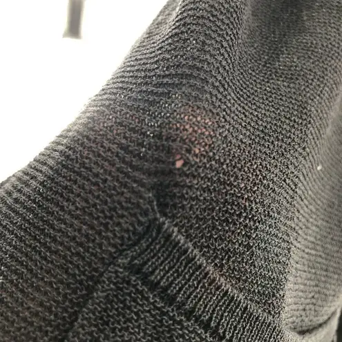 Alfani button front cardigan deep black small