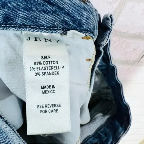 Jen7 Cropped Wide Leg High Waist Jeans Size 12 Blue