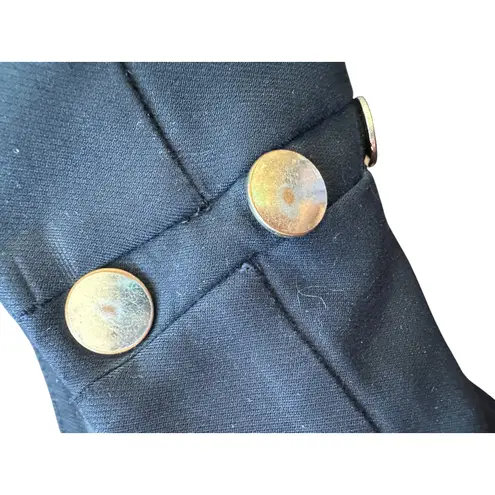 Ann Taylor LOFT Black High Waist Curvy Skinny Sailor Band Button Detail Pants 12