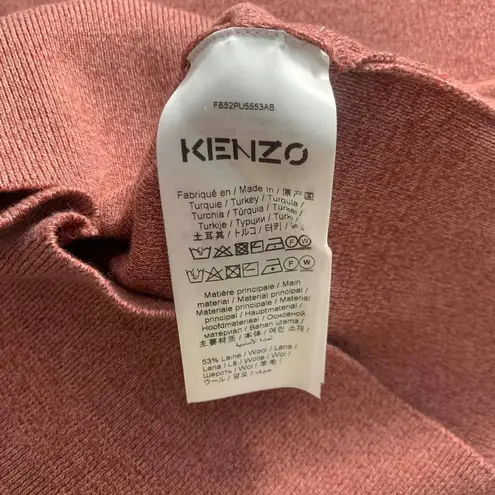 KENZO Tiger Embroidery Short Sleeve Jumper Sweater in Pink Size US XS