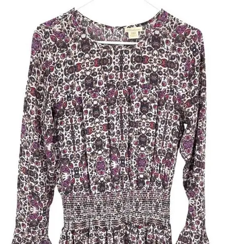 Shoshanna "Alina" Women’s 100% Silk White/Multi Paisley Blouson Dress Sz 8