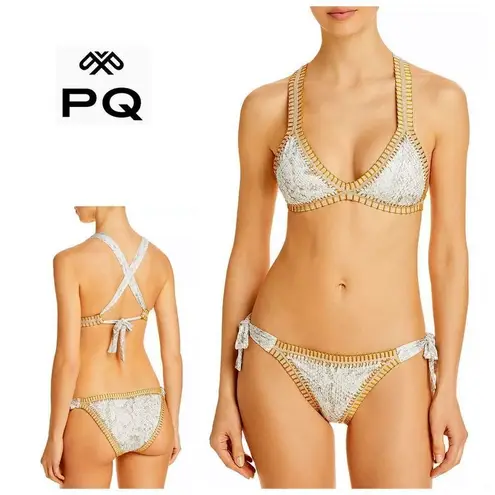 PilyQ New. Cobra Crochet trim bikini. S-top/M-bottom. Retails $178