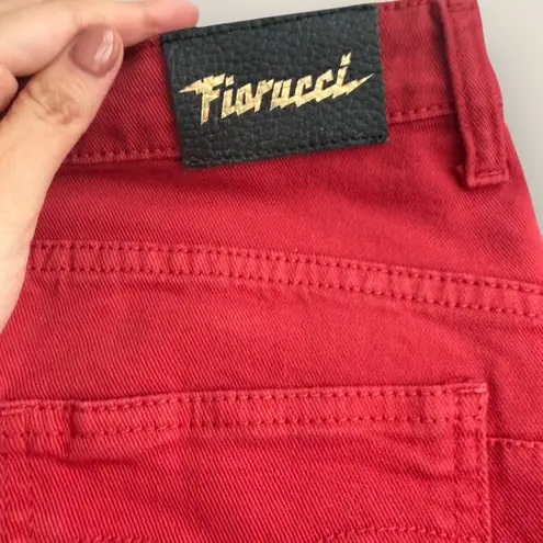 Fiorucci | Red Denim Mini Skirt | Size 26 | NWT