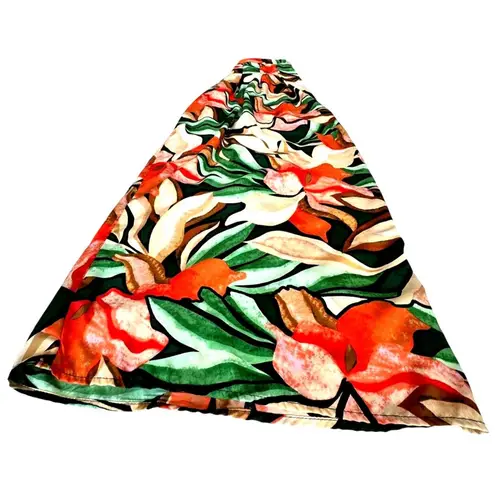 Moon Orchid Palazzo Pants Medium Abstract Festive High Waist Cruise Islands EUC Orange Size undefined