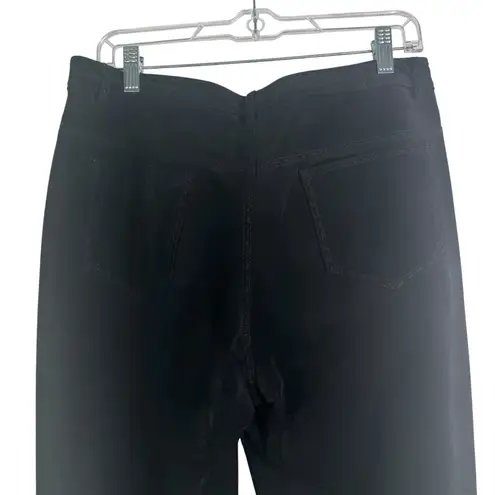 Vintage Black Leather Pants 100% Pig Suede High Waist Bootcut Flare Western 10