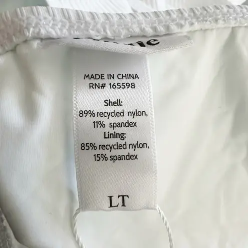 ANDIE The Tulum One Piece Rib White Swimsuit Size LT