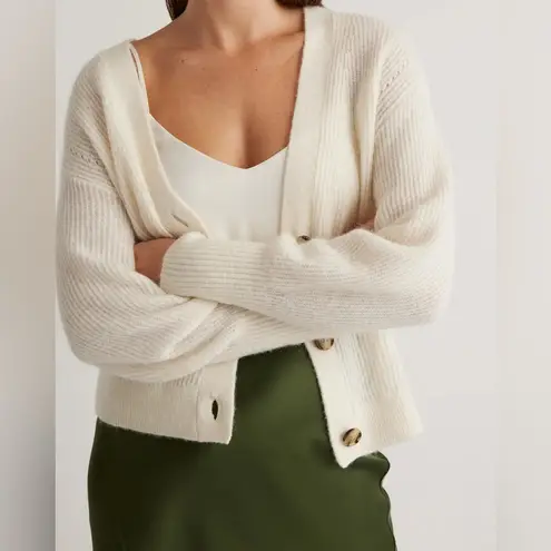 Quince Baby Alpaca-Wool Cropped Cardigan