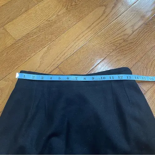Norton Mcnaughton Vintage 100% virgin wool black knee length skirt Sz 8 Petite