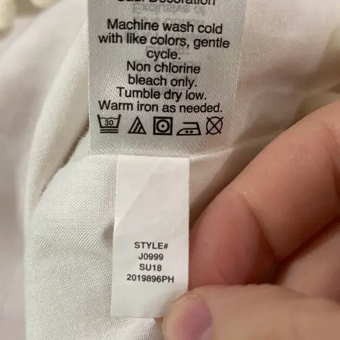 J Crew Factory linen blend striped relax Pom