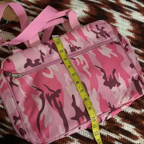 Y2K Pink Camouflage Crossbody Messenger Laptop School Work Book Bag. Measurement in pics. #Fairy #Grunge #Baddie #Streetwear - Image 6