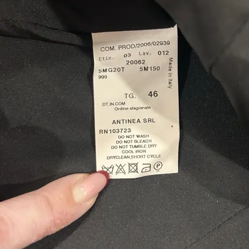 Armani Collezioni Antinea Blazer Vintage Size 10 Black Italy Embroidered Lined