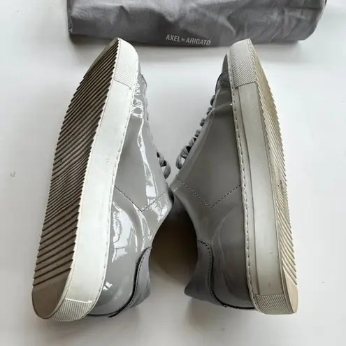 Axel Arigato Clean 90 Patent Leather Grey Lace Up Gray Size 7.5