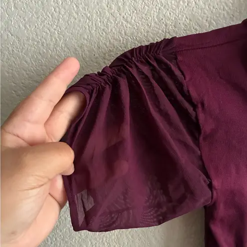 Ritchi Colombian Bodysuit Shaper Elegant With Mesh& Lace Trim Detail L Purple Size L - Image 5