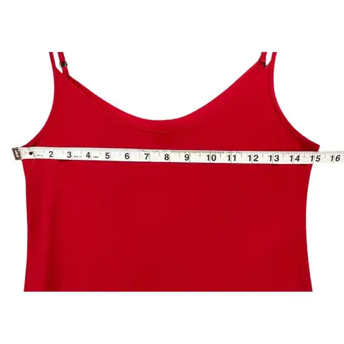 Commando  Tailored Slip Dress Womens M/L Red Adjustable Straps Classic Stretch