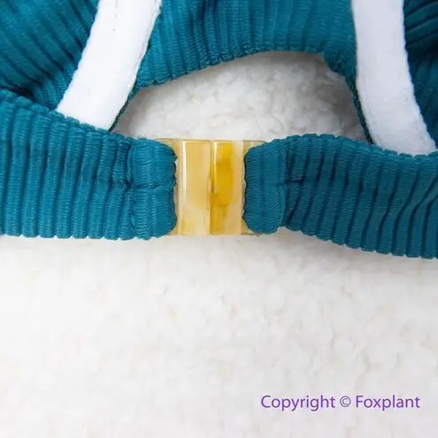 Aila Blue NEW Free People Cuba bikini Top - Teal Rib, size M