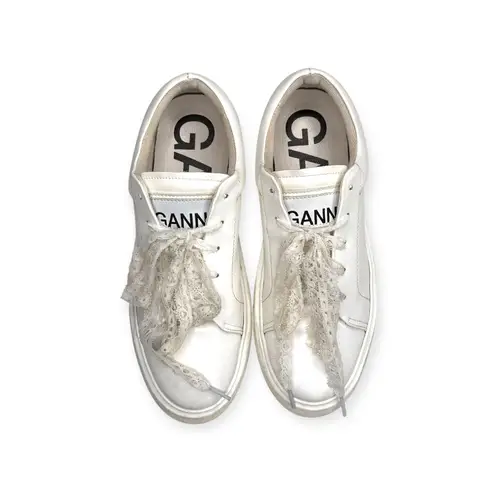 Ganni š¤ Sporty Mix Monochrome Sneaker š¤ Bright White Vegan Leather š¤ 41 š¤