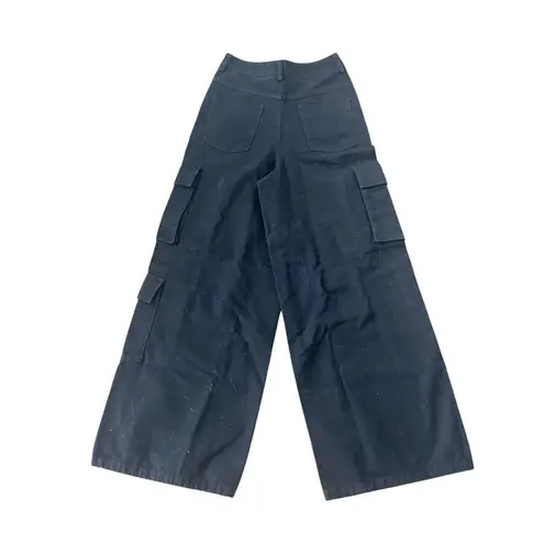 The Frankie Shop NEW Hailey Cargo Jeans Black Denim