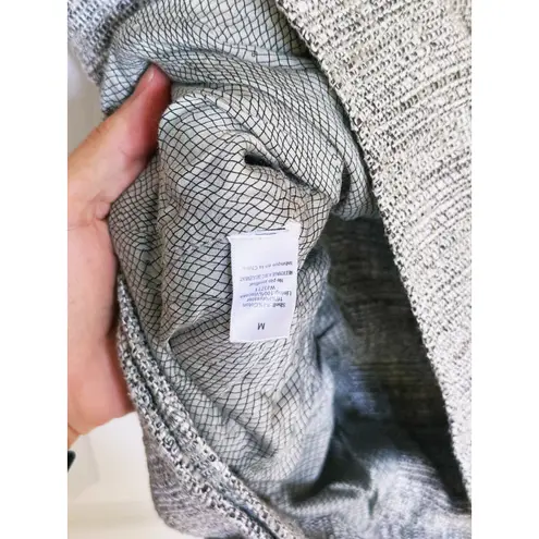 Addison Alexa Tweed Moto Vest Heathered Gray Medium Dark Academia Preppy Layer