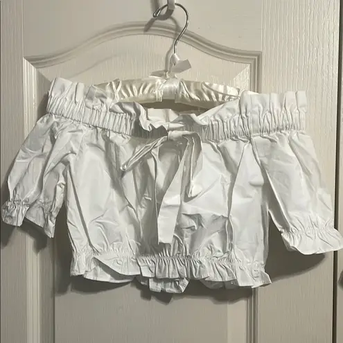 English Factory 💖 NWT White Poplin Crop Top*