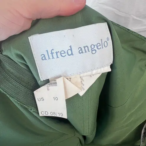 Alfred Angelo Strapless Formal Dress Fit & Flare Satin Size 10 Prom Bridesmaid