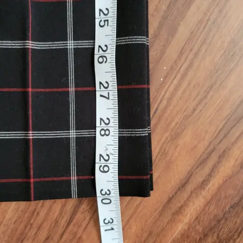 Apostrophe red black windowpane straight leg trousers size 8