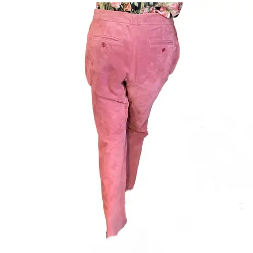 Newport News DARK MAUVE PINK BOOT CUT SUEDE TROUSERS (8)
