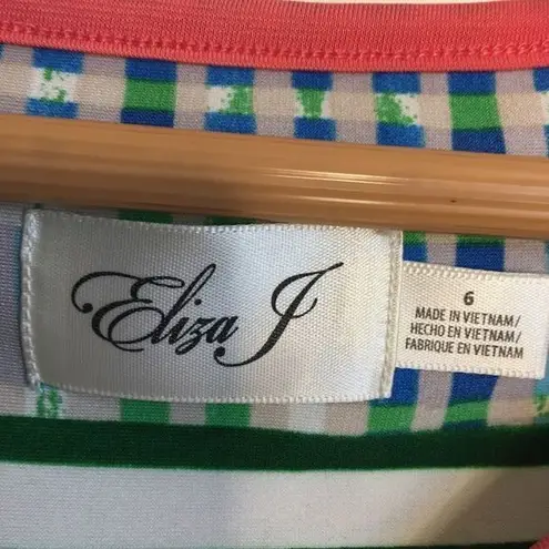 Eliza J Short Sleeve Jersey Shift Dress Crew Neck Short Sleeves Womens S…