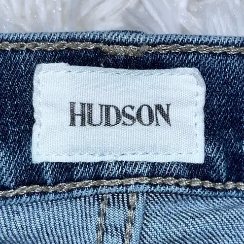 Hudson Jeans HUDSON Natalie Mid Rise Slim Boyfriend Crop Distressed Blue Denim Jeans 29