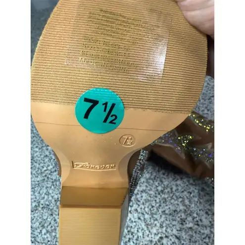 Forever Link Women's Rhinestone Western Cowboy Boots Brown Size 7.5