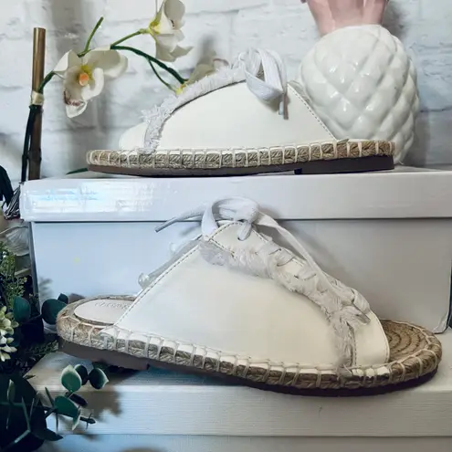 Boutique Faux Leather Fringe Slip Ons