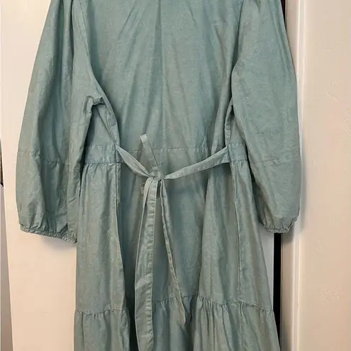 Ava & Viv Women's Plus Size Balloon 3/4 Sleeve A-Line Dress - Teal Blue Size: X