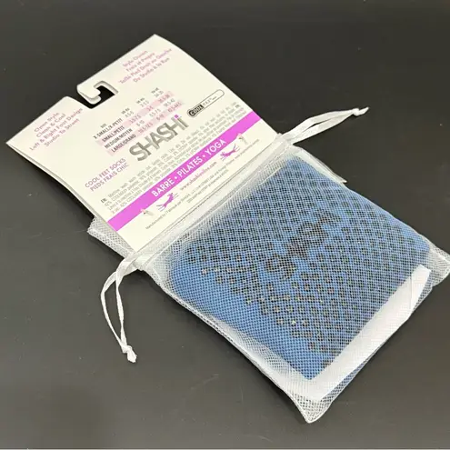 SHASHI Sweet Open Style Clean & Cool Denim Barre Pilates Yoga Full Grip Socks M Blue Size M