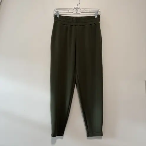 Varley The Slim Pant 25 Doublesoft Fabric in Olive Night Green Size XS