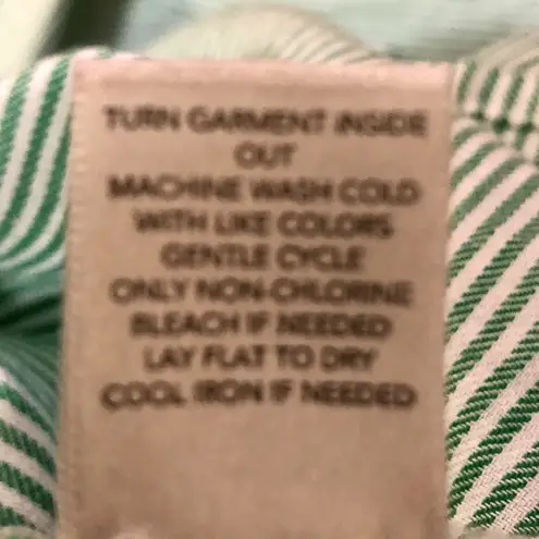 Christopher & Banks Christopher Banks Blouse Womens X Used Green Striped