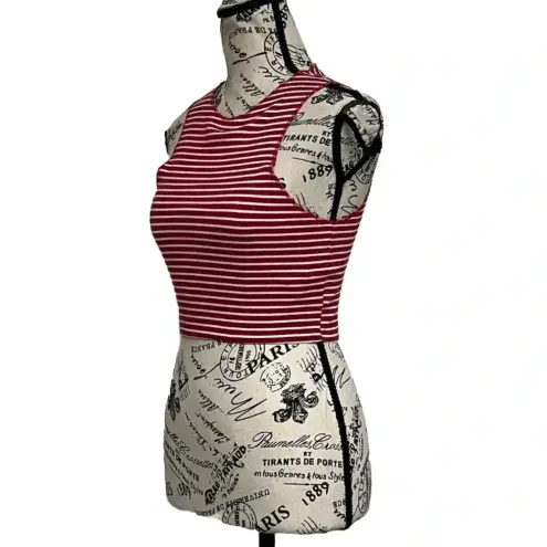ZARA  Trafaluc Red Striped Seamless Crop Top Women’s S Nautical Preppy Sailorcore