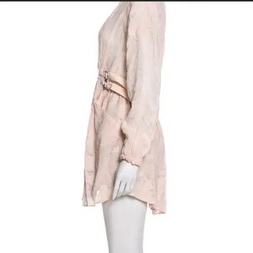 ALC Frank ALC Light Pink Long Sleeve Lace Mini Buckle Dress