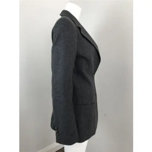 Buttons Coat Large Gray Cotton Viscose Coat Pocket