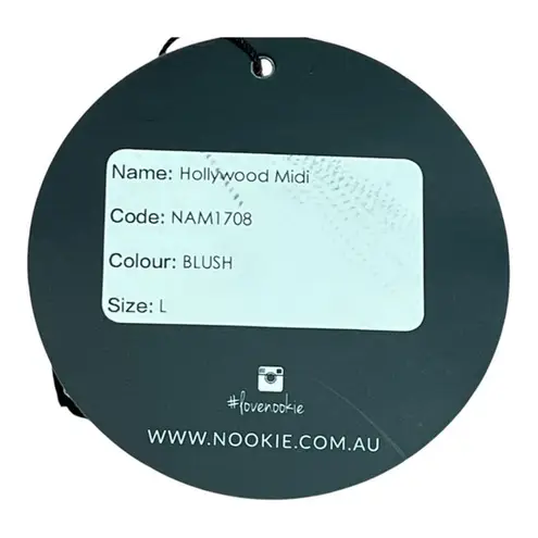 Nookie Hollywood Bodycon Dress Cut Out Halter Dress Blush Large New with Tags