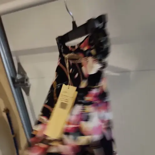 Gottex Black Pink Ruched Cover Up Skirt Size S