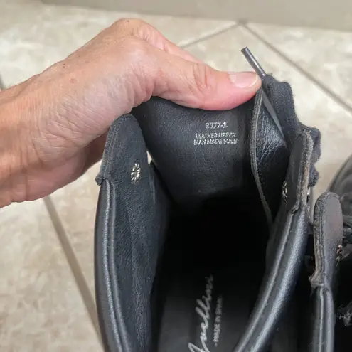 Avellini Made in Spain Leather Ankle Boots Women's Black Lace Up Size 40/usa 9