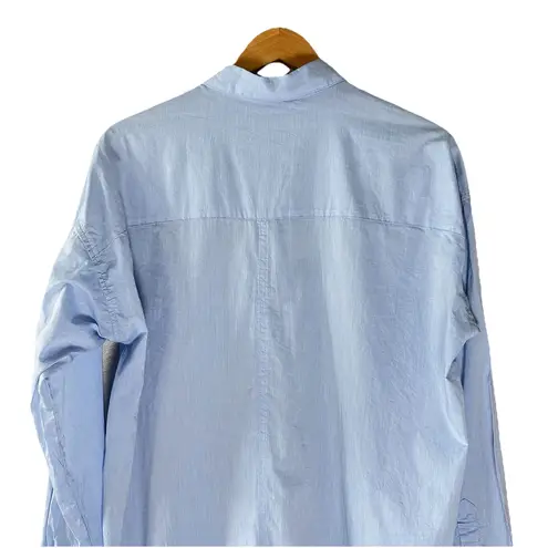 Abercrombie & Fitch Abercrombie‎ & Fitch Womens Size L Shirt Blue Button Up Cotton Minimalist Preppy