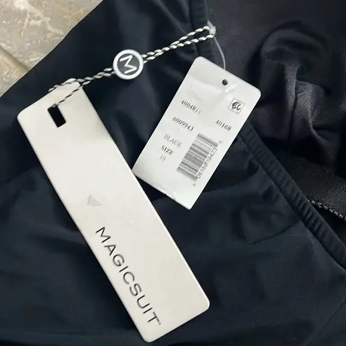 One Piece Magicsuit Theresa BLACK Swim Romper, Size 10 New w/Tag $156