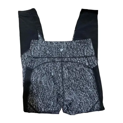 Lululemon Fit Physique Tight Luon Suited Jacquard Black White / Black 6