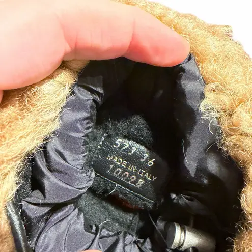 Miu Miu Genuine Shearling Studded Booties Après Ski Winter Boots EU 36 US 6 fur