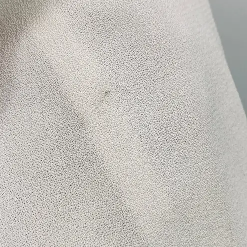 Vintage 80s Fringe Trim Dress Drop Waist Bow Detail Long Sleeves Ivory Womens 10 White