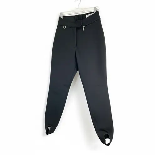 Fera Skiwear Vintage Women's Wool Blend Stretch Stirrup Ski Pants Size 8R Black